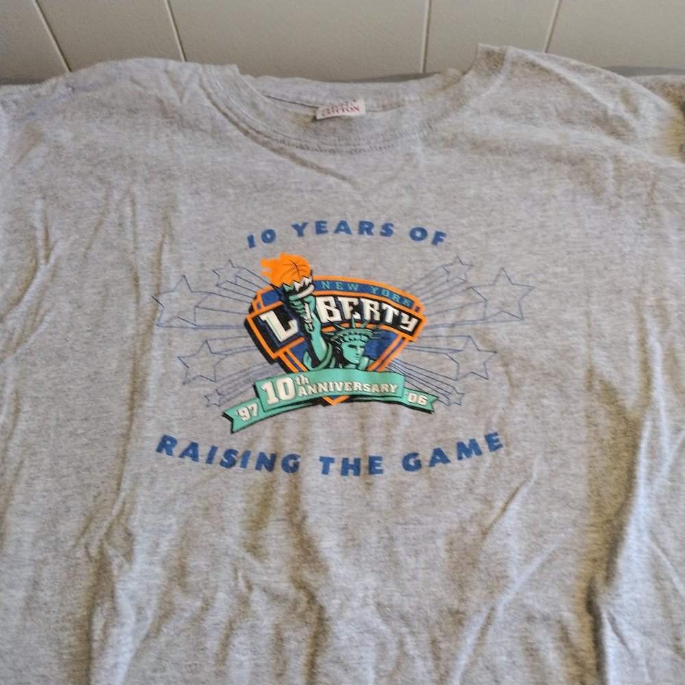 2006 WBNA New York Liberty 10th Anniversary T shirt Large